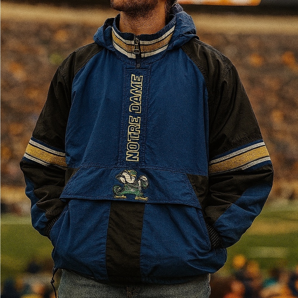 Vintage Starter Notre Dame Fighting Irish Hooded Jacket